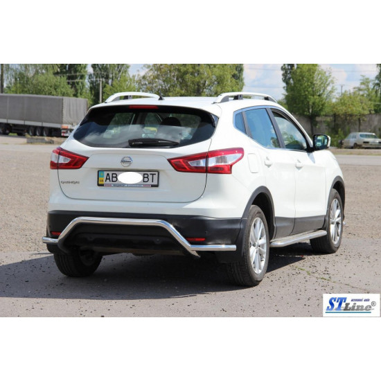 Задня дуга AK007-Plus (нерж) для Nissan Qashqai 2014-2021рр