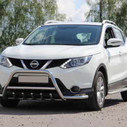 Кенгурятник WT003-Plus (нерж) для Nissan Qashqai 2014-2021рр