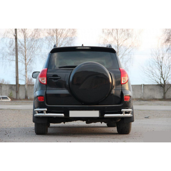 Задні куточки AK003-double (2 шт., нерж) для Toyota Rav 4 2006-2013 років