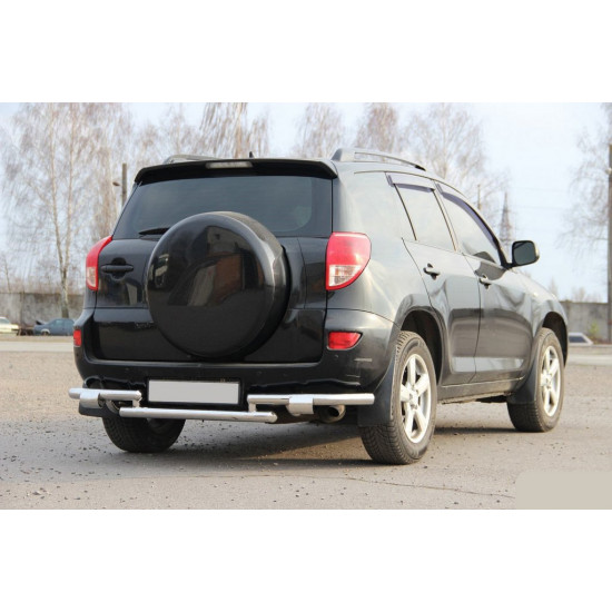 Задній захист AK005-2 (2 шт., нерж) для Toyota Rav 4 2006-2013 років