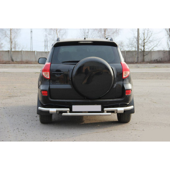 Задній захист AK005-2 (2 шт., нерж) для Toyota Rav 4 2006-2013 років