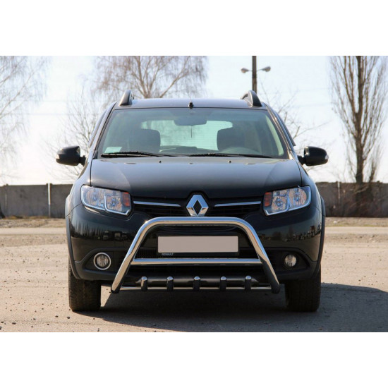 Передня дуга WT003 (нерж.) 51 мм для Dacia Sandero 2013-2020 рр