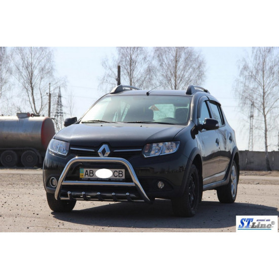 Передня дуга WT003 (нерж.) 51 мм для Dacia Sandero 2013-2020 рр