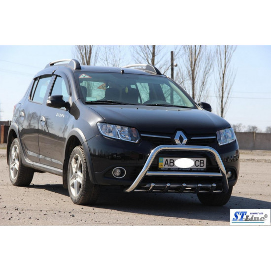 Передня дуга WT003 (нерж.) 51 мм для Dacia Sandero 2013-2020 рр