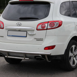 Задня дуга AK002-2 (нерж.) для Hyundai Santa Fe 2 2006-2012рр