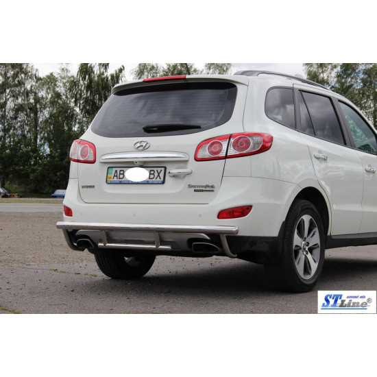 Задня дуга AK002-2 (нерж.) для Hyundai Santa Fe 2 2006-2012рр