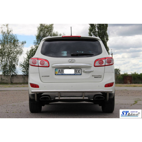 Задня дуга AK002-2 (нерж.) для Hyundai Santa Fe 2 2006-2012рр