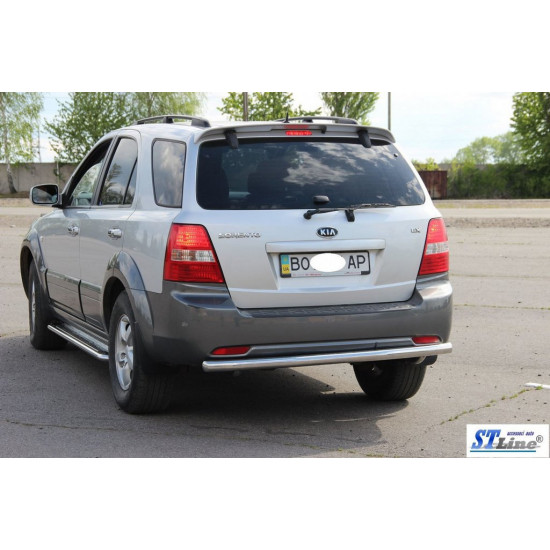 Задня дуга AK002 (нерж.) для Kia Sorento 2002-2009 рр