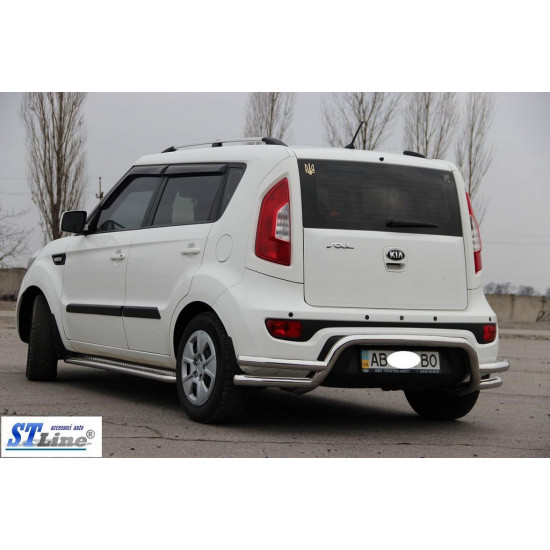 Задній захист AK007-2 (нерж) для Kia Soul II 2013-2018 рр