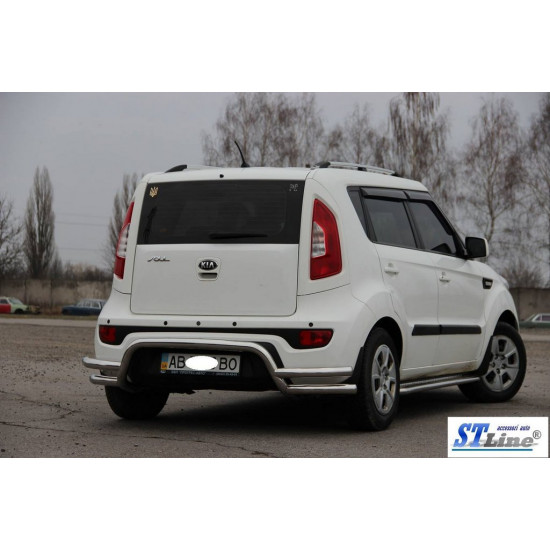 Задній захист AK007-2 (нерж) для Kia Soul II 2013-2018 рр