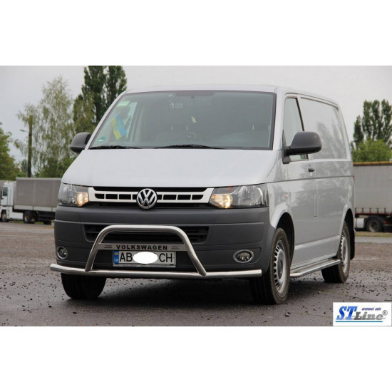 Кенгурятник WT007ST (нерж) для Volkswagen T5 2010-2015 рр