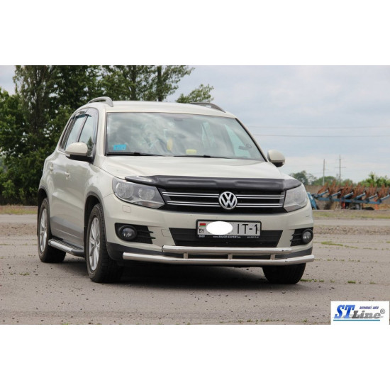 Передній захист ST016 (нерж) для Volkswagen Tiguan 2007-2016 рр