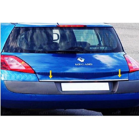 Кромка багажника (нерж.) SD, OmsaLine - Італійська нержавійка для Renault Megane II 2004-2009 рр