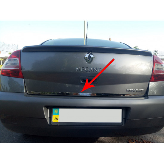 Кромка багажника (нерж.) SD, OmsaLine - Італійська нержавійка для Renault Megane II 2004-2009 рр