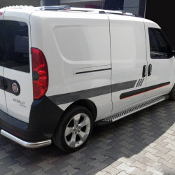 Бокові пороги Line (2 шт., алюміній) Стандартна база для Fiat Doblo II 2010-2022 рр