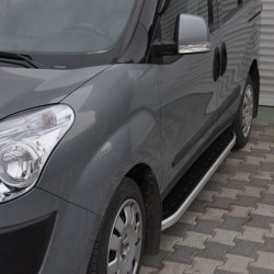 Бокові пороги Fullmond (2 шт., алюміній) Максі база для Fiat Doblo II 2010-2022 рр