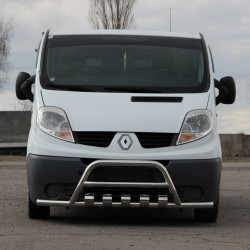 Кенгурятник з вусами WT003-15 (нерж.) для Opel Vivaro 2001-2015 рр