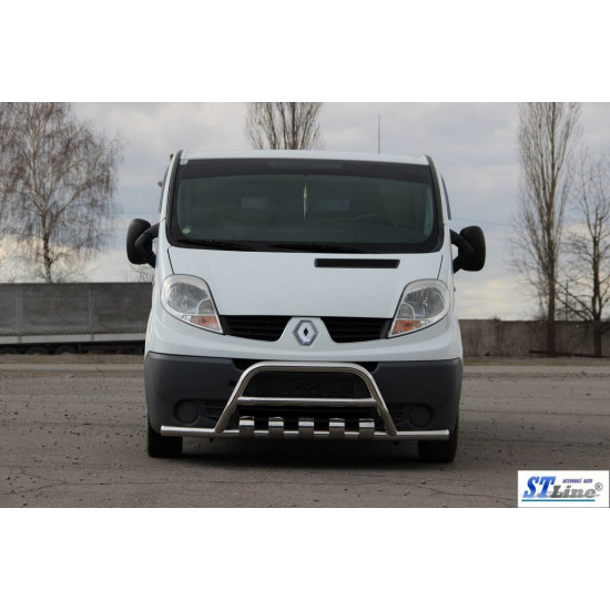 Кенгурятник з вусами WT003-15 (нерж.) для Opel Vivaro 2001-2015 рр