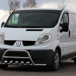 Кенгурятник із вусами WT003-15 (нерж.) для Renault Trafic 2001-2015 рр