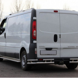 Задній захист AK003-Plus-2 (нерж) для Opel Vivaro 2001-2015 рр