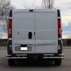 Задній захист AK003-Plus-2 (нерж) для Opel Vivaro 2001-2015 рр