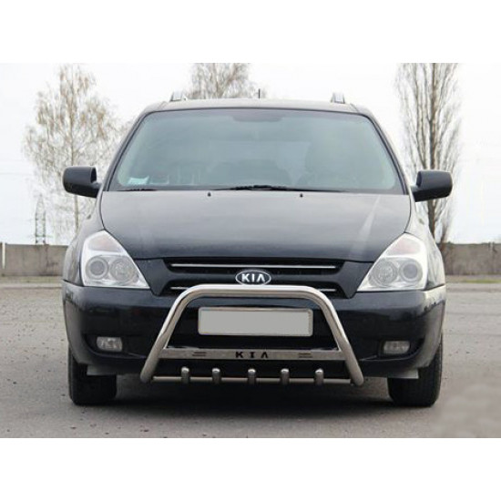 Кенгурятник WT004 (нерж) для Kia Carnival 2002-2013 рр