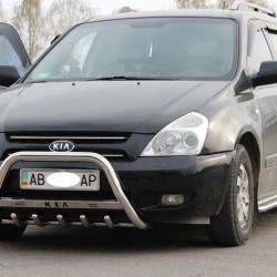 Кенгурятник WT004 (нерж) для Kia Carnival 2002-2013 рр