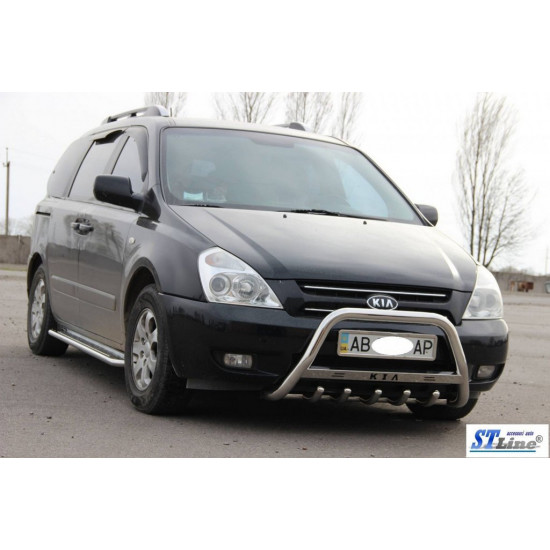 Кенгурятник WT004 (нерж) для Kia Carnival 2002-2013 рр