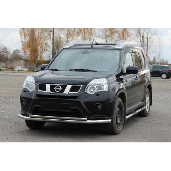 Передній захист ST014 (нерж) для Nissan X-trail T31 2007-2014рр