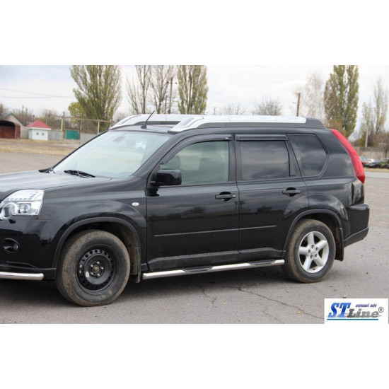 Бічні труби BB002 (2 шт., нерж) для Nissan X-trail T31 2007-2014рр