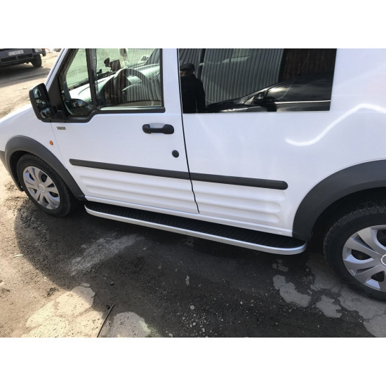 Бокові пороги Tayga (2 шт., Алюміній) Стандартна база для Ford Connect 2002-2006 рр