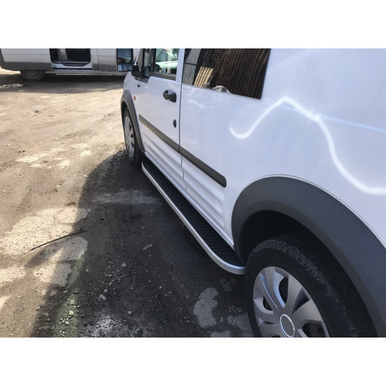 Бокові пороги Tayga (2 шт., Алюміній) Максі база для Ford Connect 2002-2006 рр