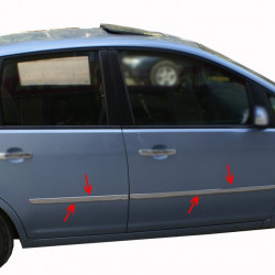 Молдинг дверний (4 шт, нерж.) Carmos - Турецька сталь для Ford C-Max 2004-2010 рр