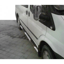 Бічні труби (2 шт., нерж.) Довга база для Ford Transit 2014-2024 рр