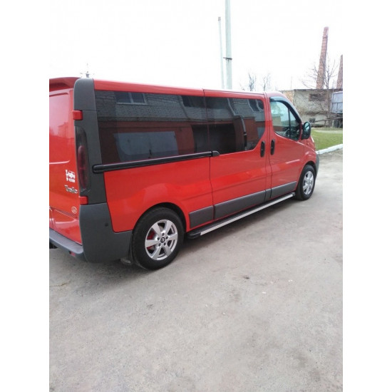 Бокові пороги Maya (2 шт., алюміній) Коротка база для Renault Trafic 2001-2015 рр