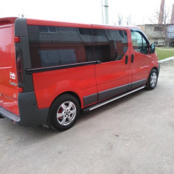 Бокові пороги Maya (2 шт., алюміній) Довга база для Renault Trafic 2001-2015 рр