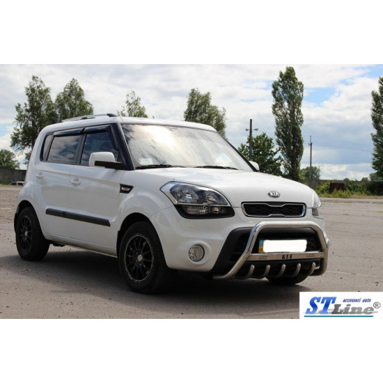 Кенгурятник (нерж) 51 мм, без напису для Kia Soul I 2008-2013 рр