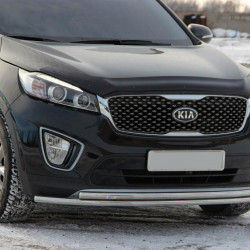 Передній захист ST014 60 / 42мм (нерж) для Kia Sorento UM 2015-2020 рр