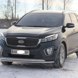 Передній захист ST014 60 / 42мм (нерж) для Kia Sorento UM 2015-2020 рр