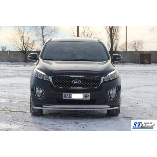 Передній захист ST014 60 / 42мм (нерж) для Kia Sorento UM 2015-2020 рр