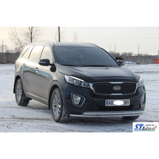 Передній захист ST014 60 / 42мм (нерж) для Kia Sorento UM 2015-2020 рр