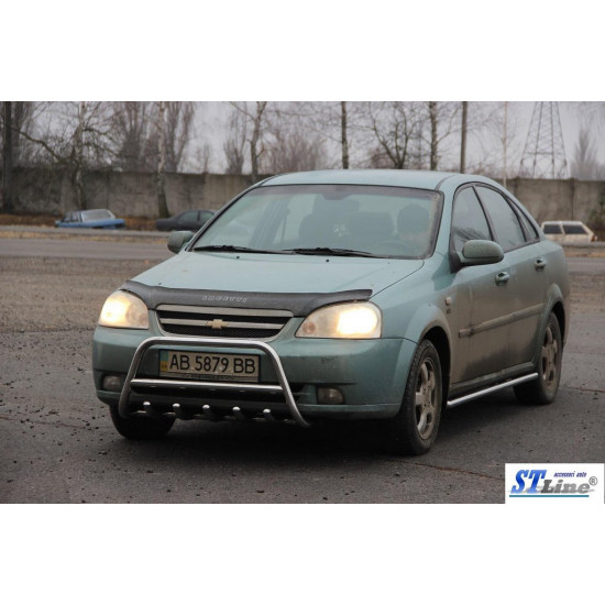 Передня дуга WT003 (42мм, нерж.) для Chevrolet Lacetti