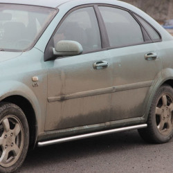 Бічні труби BB001 (42мм, нерж.) для Chevrolet Lacetti