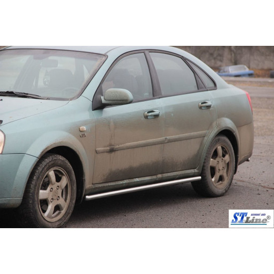 Бічні труби BB001 (42мм, нерж.) для Chevrolet Lacetti