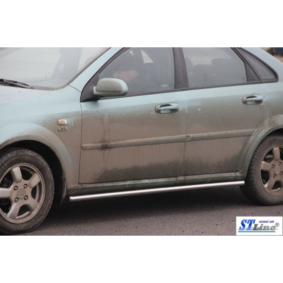 Бічні труби BB001 (42мм, нерж.) для Chevrolet Lacetti