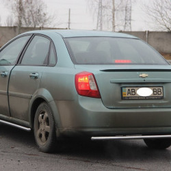 Задній захист AK002 (42мм, нерж.) для Chevrolet Lacetti