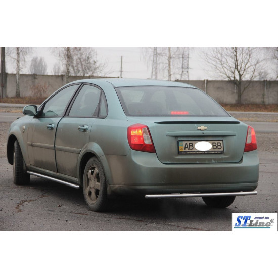 Задній захист AK002 (42мм, нерж.) для Chevrolet Lacetti