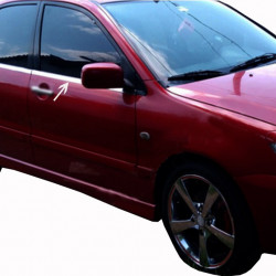 Зовнішня окантовка стекол (4 шт, нерж) Carmos - Турецька сталь для Mitsubishi Lancer 9 2004-2008 рр