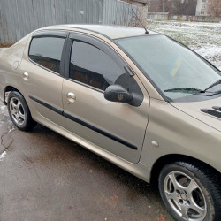 Накладки на ручки (нерж) 2 шт, Carmos - Турецька сталь для Peugeot 206