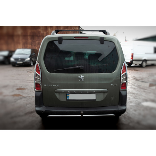 Накладка на стопи Кутові (2шт, пласт) для Peugeot Partner Tepee 2008-2018рр